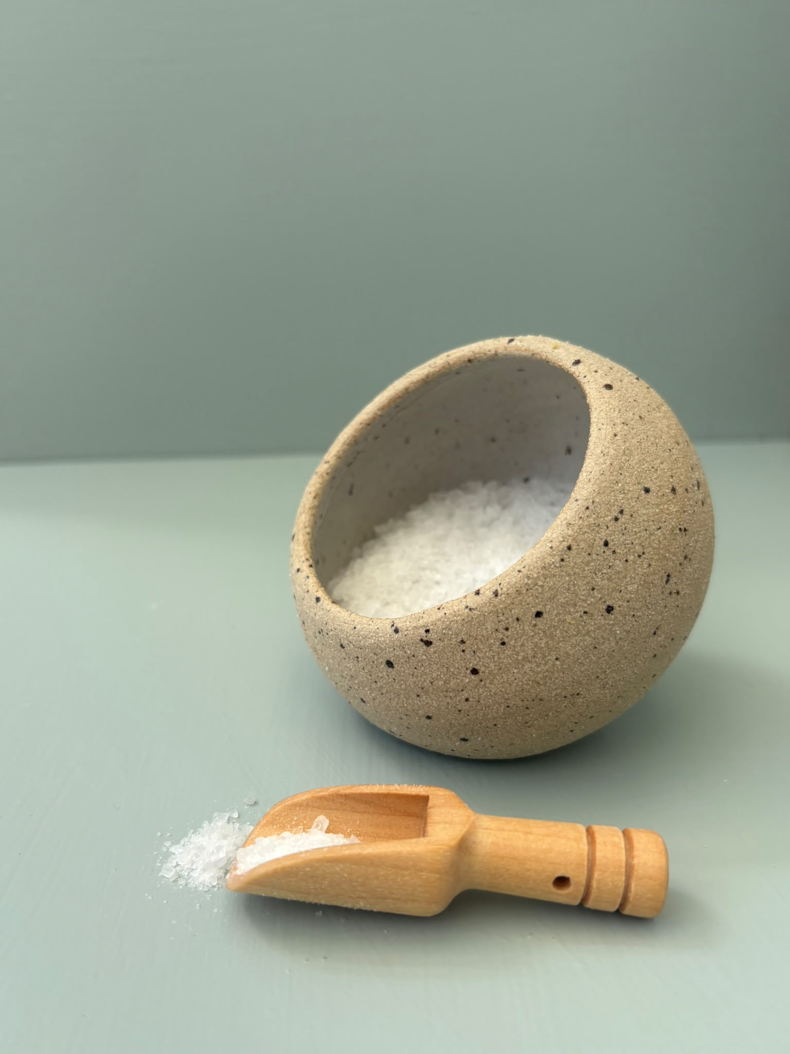 Handmade ceramic salt cellar