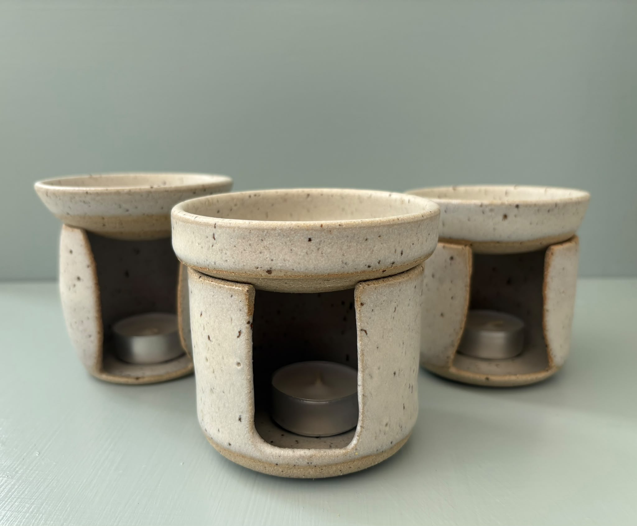 Handmade ceramic tea light holder